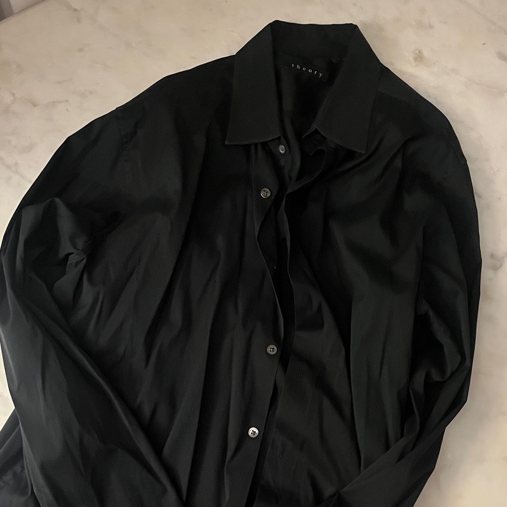 Theory Black Shirt Jacket
